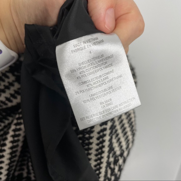 Theory Raneid Houndstooth Tweed Colorblock Dress - Picture 5 of 5